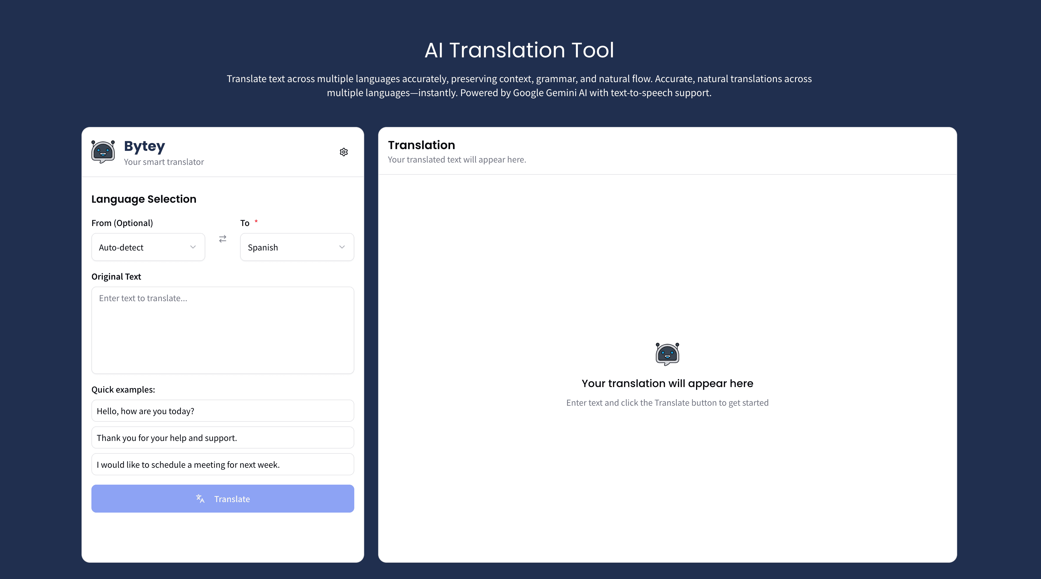 AI Translation Tool